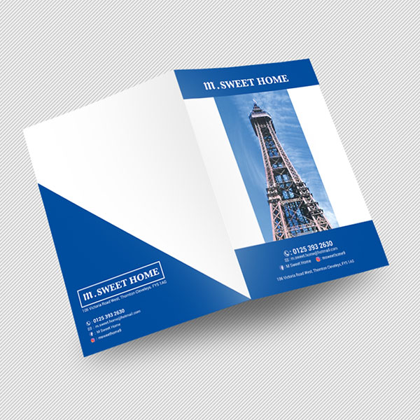 A3 half folded leaflet printing with free UK delivery | Rushprint London