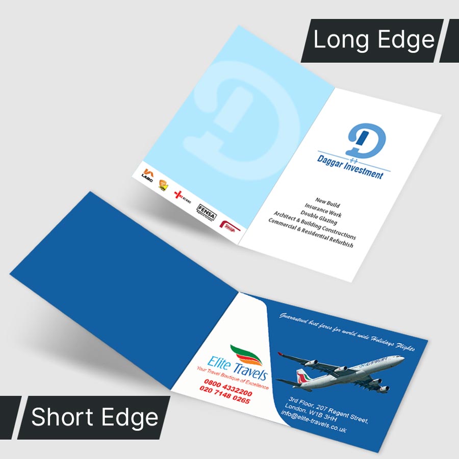 folded business cards printing